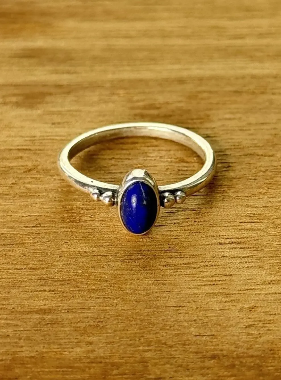 James Avery RARE RETIRED Lapis Blue Dome Oval Stone Ring Size 6